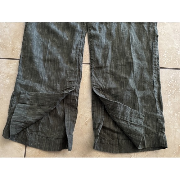 Athleta Linen Pants Women XXS Wide Leg Beachy Travel Resort Summer Green Cabo - Picture 5 of 6